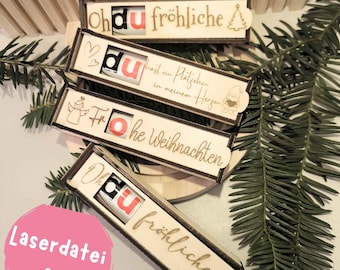 Laserbestandset Duplo-doos, geldcadeau, lasergesneden chocoladereep, kindercadeau, kerstcadeau, snoepdoos, lasercadeau-idee, cadeau SVG