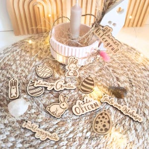 LASERDATEI Oster Anhänger, Osterhase, Osteranhänger, Geschenkanhänger Frühling Ei Hase Deko Osterei, Laser Datei Lasercut SVG Gewerbelizenz,