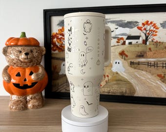 Engraved Ghost Hydrojug: Custom Halloween Water Bottle - 32oz/40oz