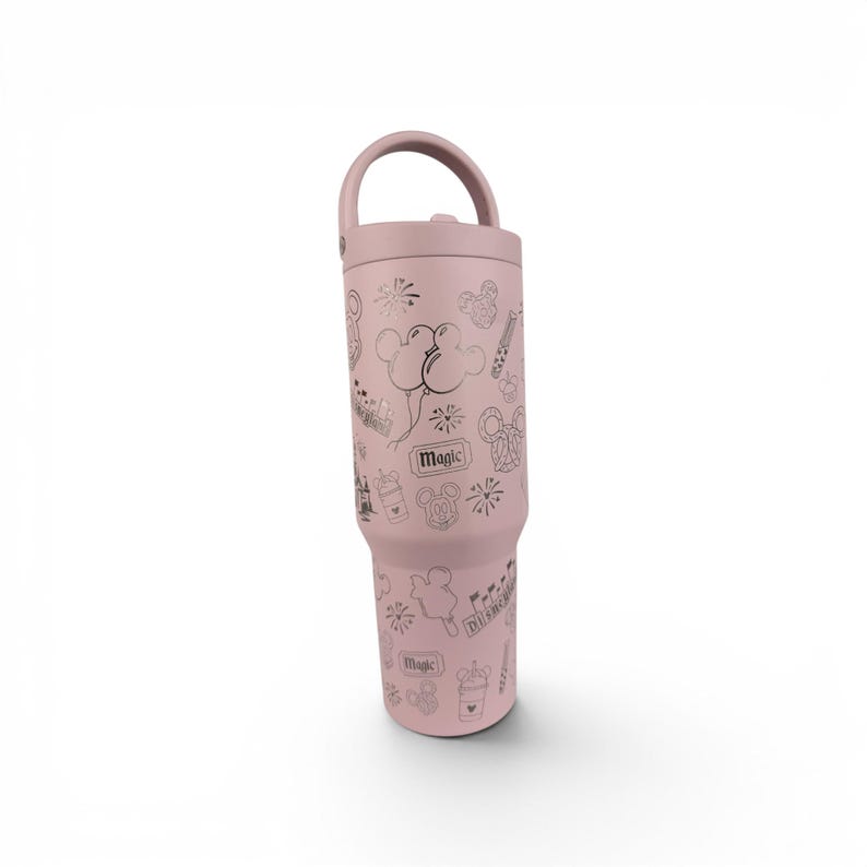 Custom Engraved HydroJug Flip | Disney Icon Pattern | Personalized Disney Water Bottle | Disney Trip Gift | Mickey Minnie Tumbler image 5