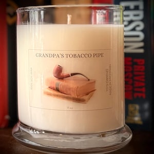 Grandpa’s Tabacco Pipe / Soy Glass Jar Candle