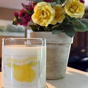 Fresh Lemons  / Soy Glass Jar Candle