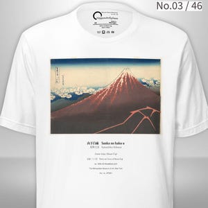Storm Below Mount Fuji｜Sanka no Hakuu｜Hokusai T-Shirt｜Thirty-Six Views of Mount Fuji｜Japanese Ukiyo-e Art Tee｜No.03