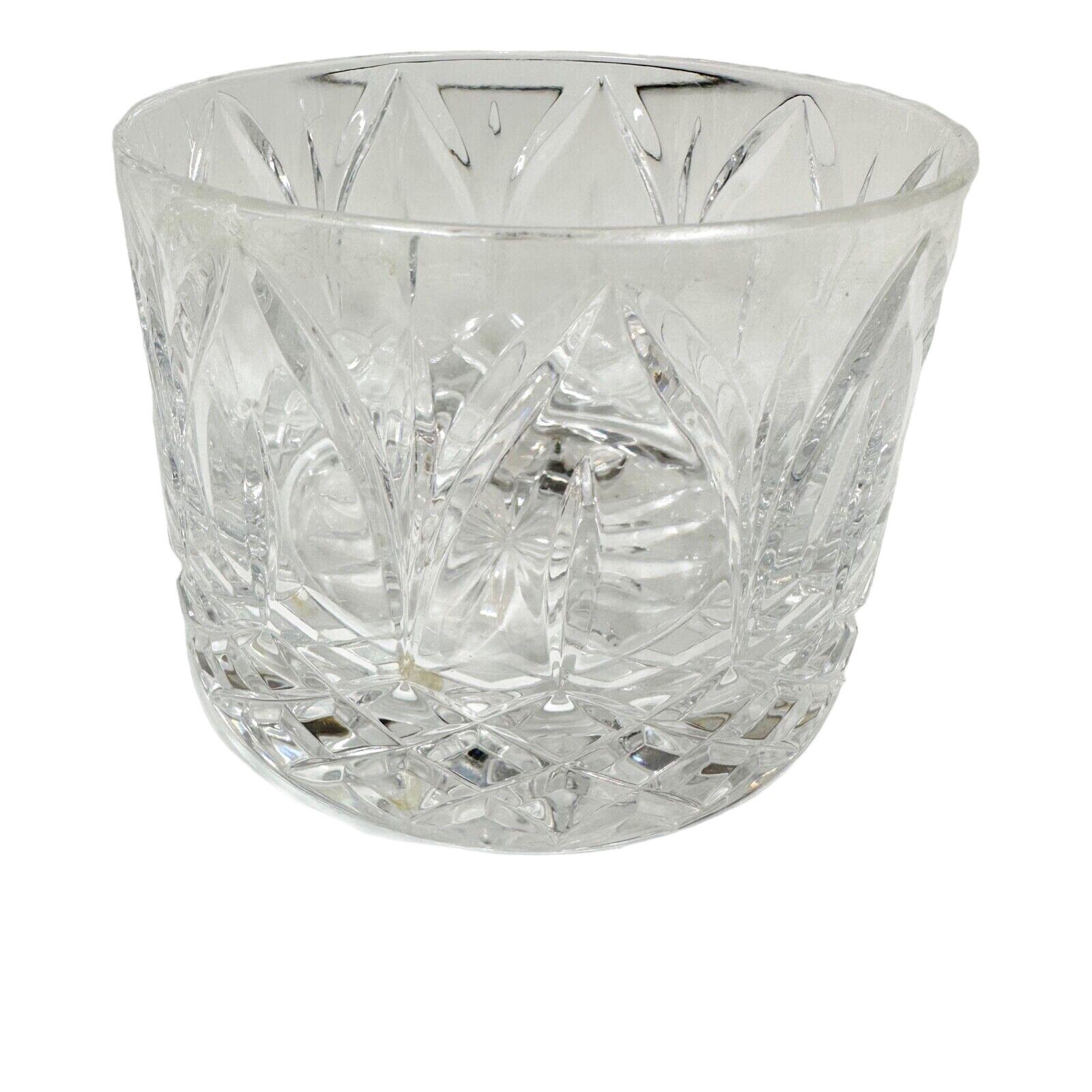 Vintage Atlantis Chartres Cut Glass Round Puff Box Vanity Jar Blown ...