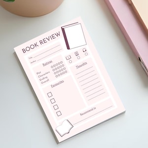 Bloc de notas para reseñas de libros: Seguimiento de lectura, regalo para bibliófilos (50 hojas tamaño A6)