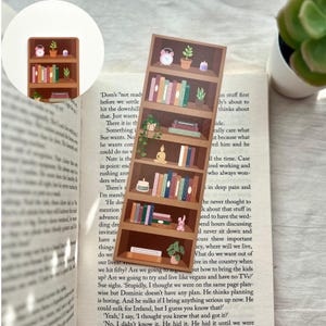 Bookshelf Bookmark- bookish gifts - aesthetic book vibe - book lover gift - gloss  - gifts for readers - bookmark bundle - cheap bookmarks