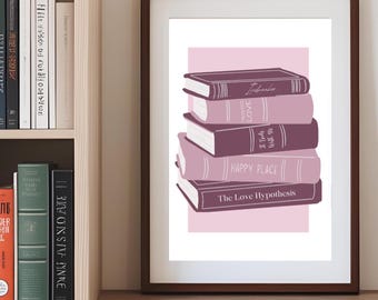 Stampa su dorsi di libri Pink Romance: regalo per lettori (A3, A4, A5, seta 170 g/m²)
