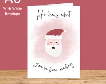 He knows what you've been reading Greeting Card: Christmas Card for Readers