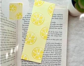 Lemon Bookmark: Glossy Citrus Book Lover Gift