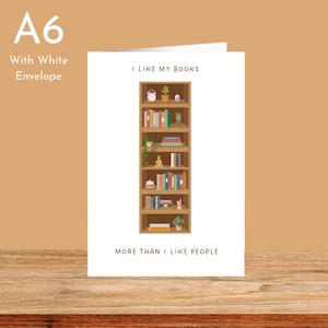 Book Lover Greeting Card: Matte Blank Card for Any Occasion