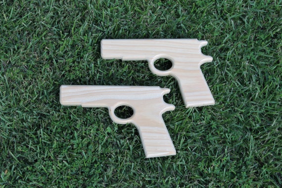 Wooden Rubber-Band Pistol - House of Marbles US