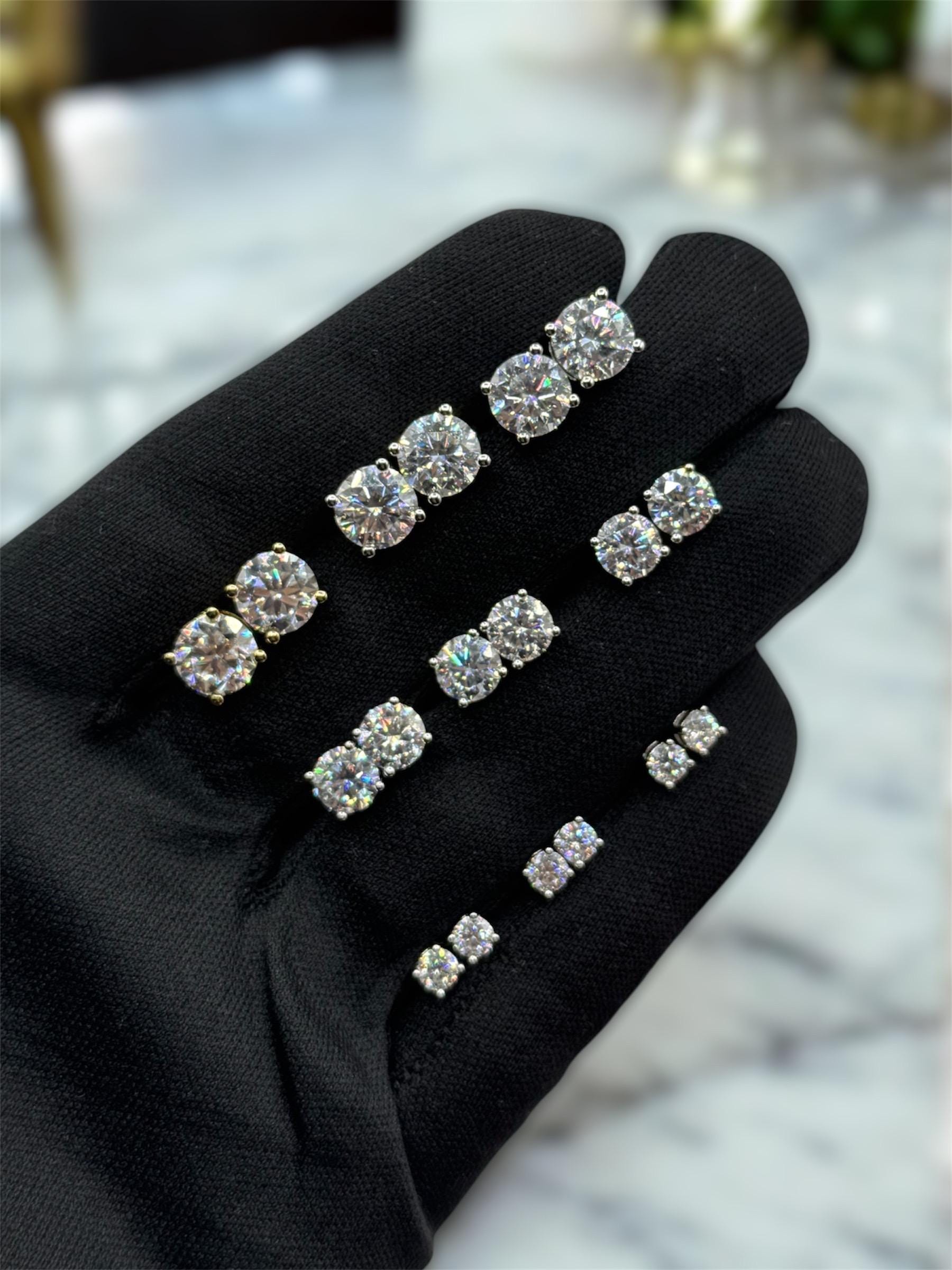 Orecchini 8.5mm Diametro Orecchini Borchie Uomo In Argento - Foto 6