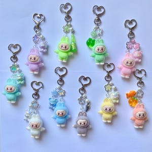 Labubu Keychains Mini phone charm labubu bag charms