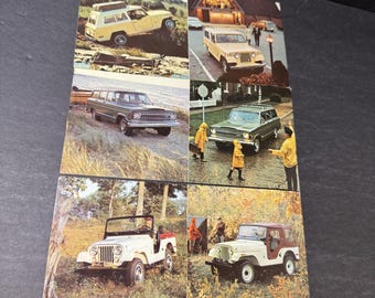 Jeep Lot 3 Vintage Postcards Universal Wagoneer, Jeepster Commando 4-Wheel Drive