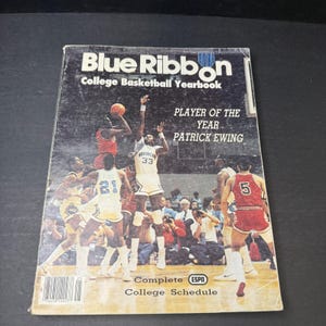 1982-83 Blue Ribbon College Basketball Yearbook Patrick Ewing Michael Jordan