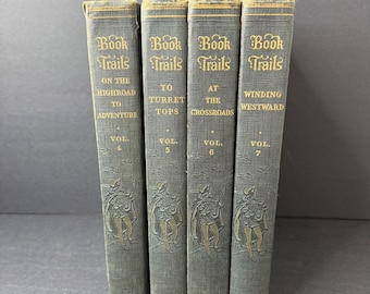 4er Set Buchspuren Kollektion 1928 Winding Westward, To Turret Tops Hardcover