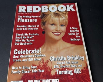 REDBOOK Magazine December 1993 Christie Brinkley Turning 40 Holiday Traditions