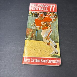 1977 Wolfpack Football North Carolina State University Media Guide Illustrated