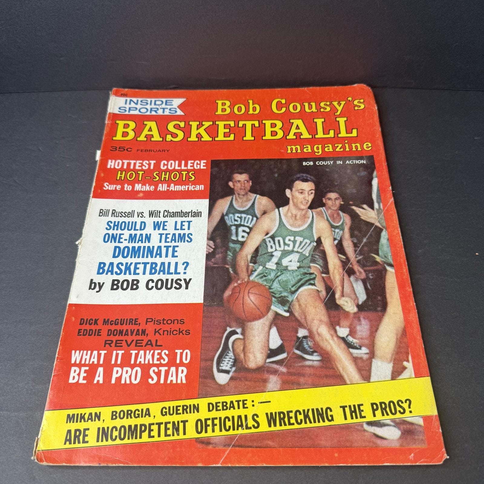 1963 Inside Sports Bob Cousy's Basketball Paperback Magazine Boston Celtics
