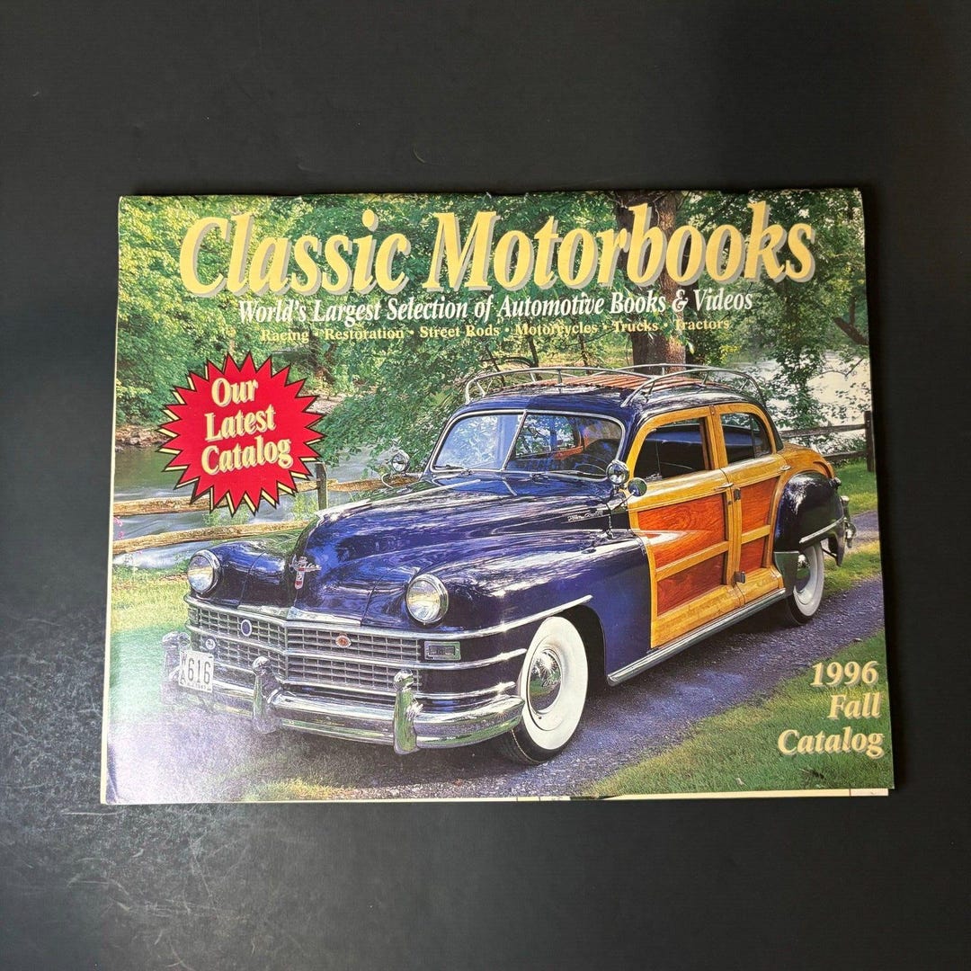 Automotive History Vintage Classic Motorbooks 1996 Fall Catalog Etsy