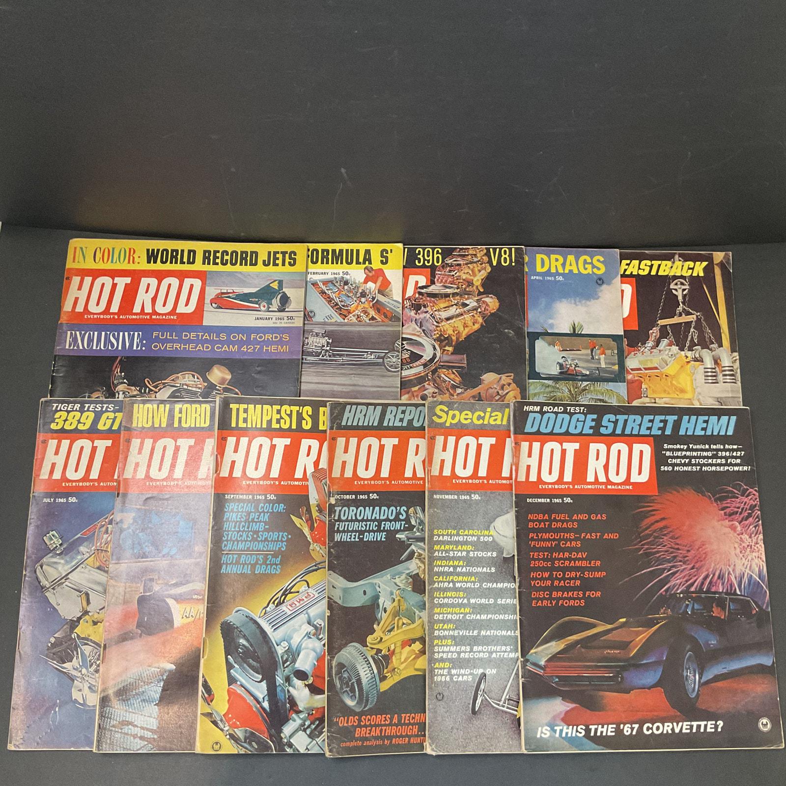 Popular Hot Rodding Automotive Monthly Magazine 1965 Lot 11 Drag