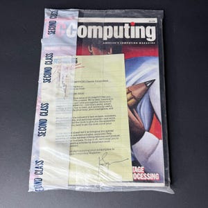 PC Computing Magazine, premiere uitgave augustus 1988, verzegelde vintage computertechnologie