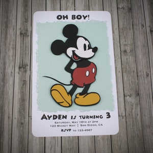 VINTAGE Mickey Mouse invitation