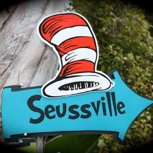 DR. SEUSS/Cat in the Hat...Whimsical directional SIGNS image 2