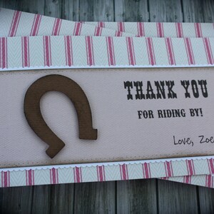 HORSEBACK-Inspired THANK YOU cards....set of 5 image 2