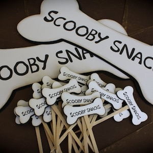 SCOOBY Snacks Cupcake/food toppers....set of 6 image 3