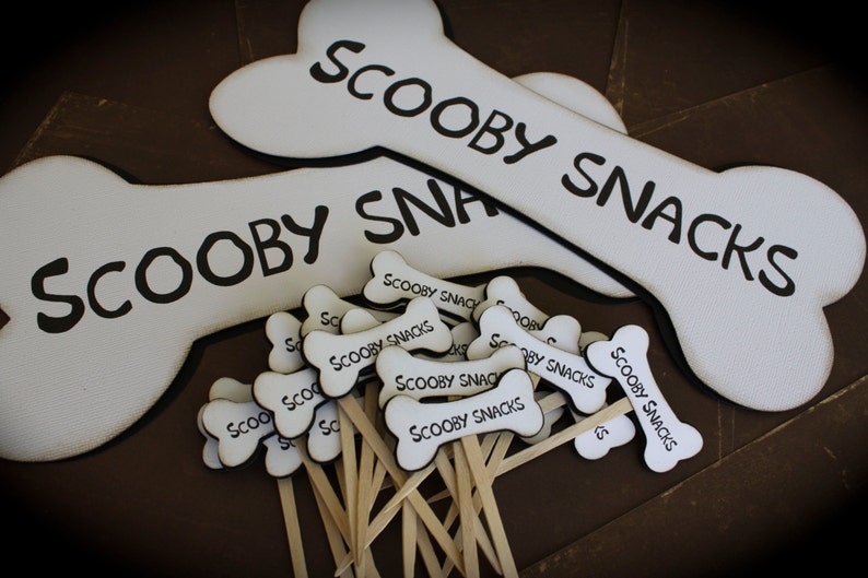 SCOOBY Snacks Cupcake/food toppers....set of 6 image 3