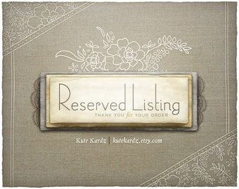 Reserved listing for Sabrina