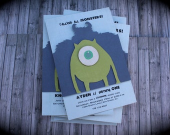 Calling All MONSTERS - MONSTERS INC inspired invitation