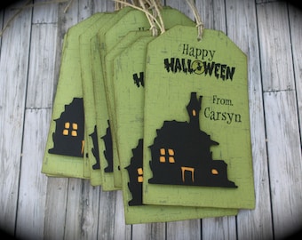 Spooky HALLOWEEN tags....set of 5