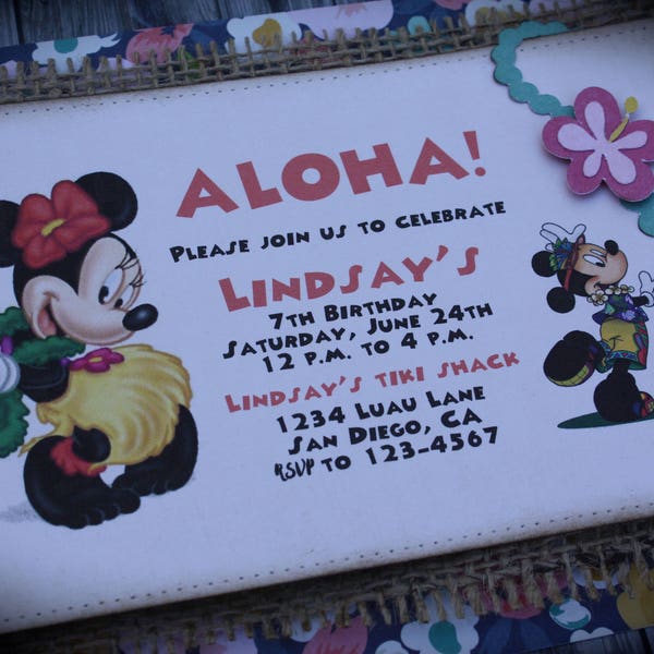 Minnie Mouse Luau - Etsy
