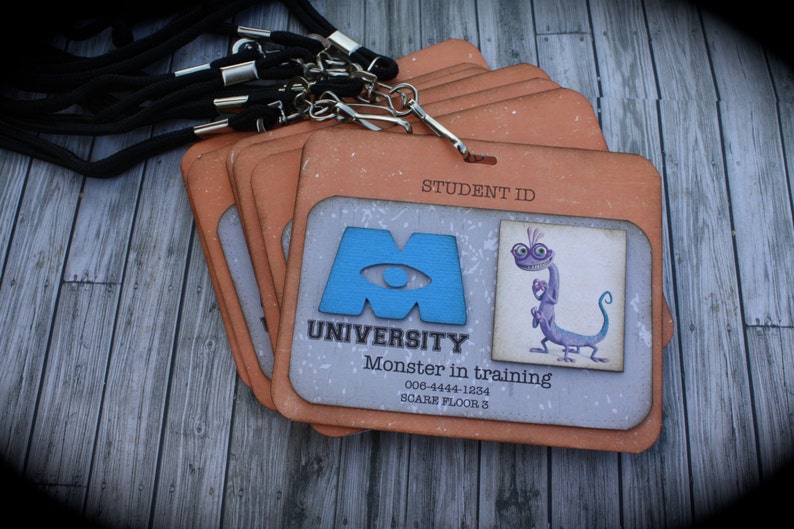 MONSTERS UNIVERSITY ID tags image 1