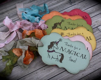 Magical UNICORN thank you tags....set of 5