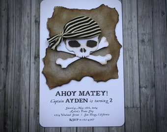 PIRATE SKULL Invitation