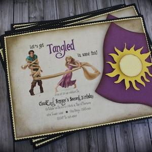 TANGLED Rapunzel Birthday Invitations