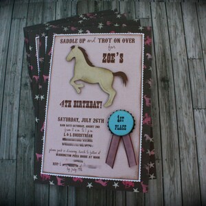 HORSEBACK Riding Birthday invitation