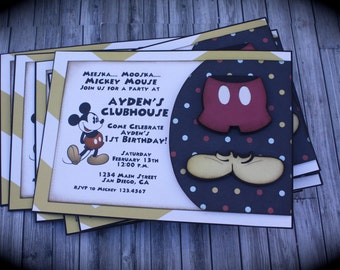 Vintage MICKEY MOUSE Invitations