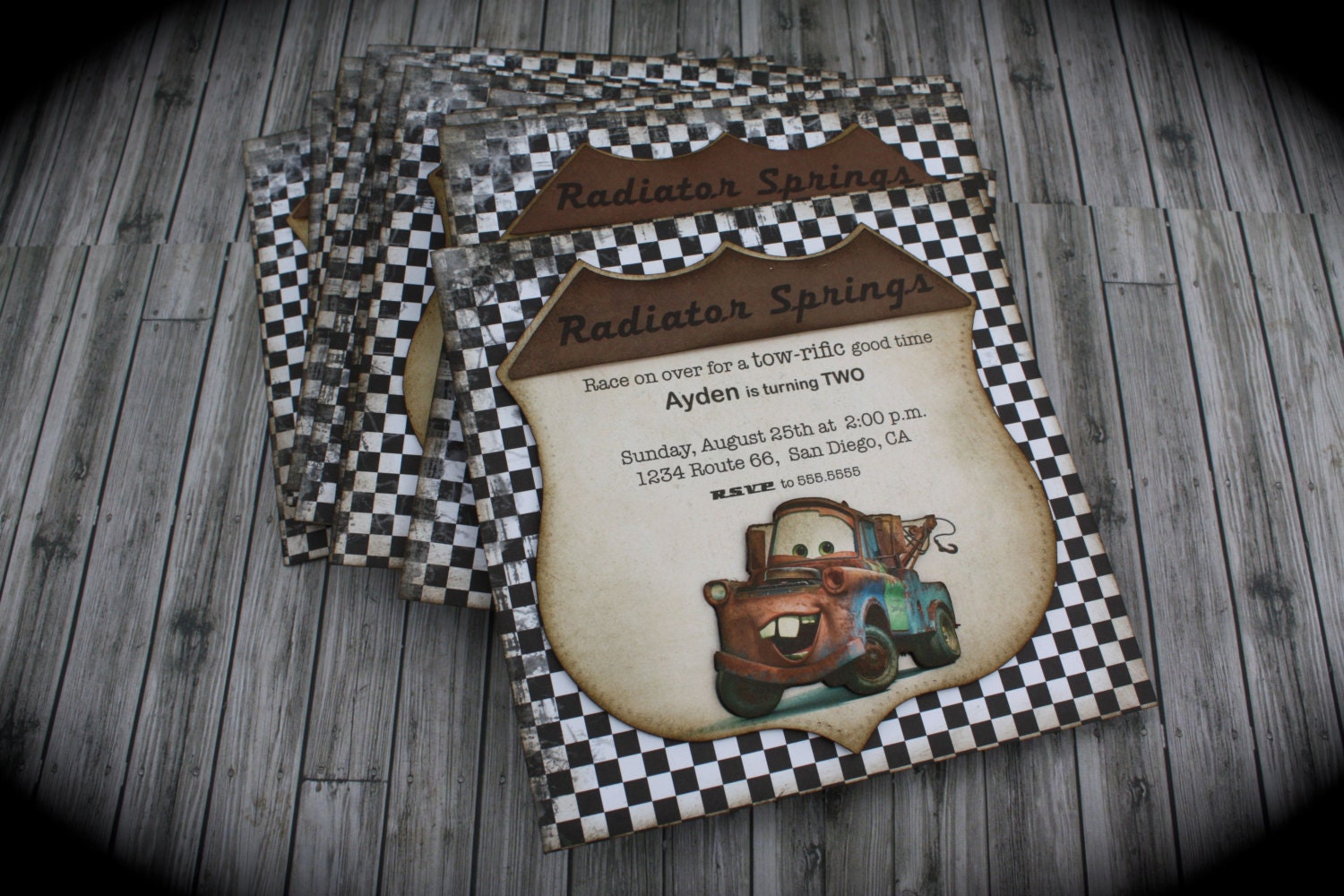CARS...Tow Mater Invitation
