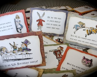 Alice in Wonderland/Mad Hatter Custom Placecards - Set of 4