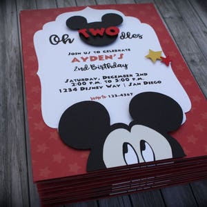 OH TOODLES Mickey Mouse Invitation