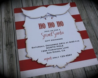 HO HO HO Santa Christmas Invitation