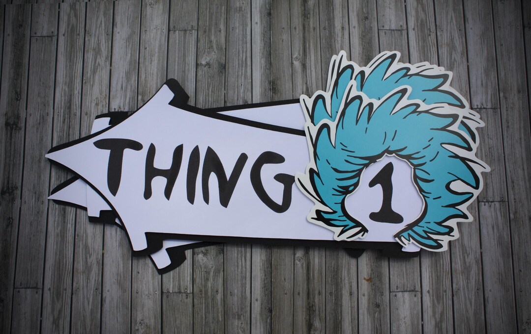 THING 1 and THING 2 Directional Sign - Set of 2 - Etsy