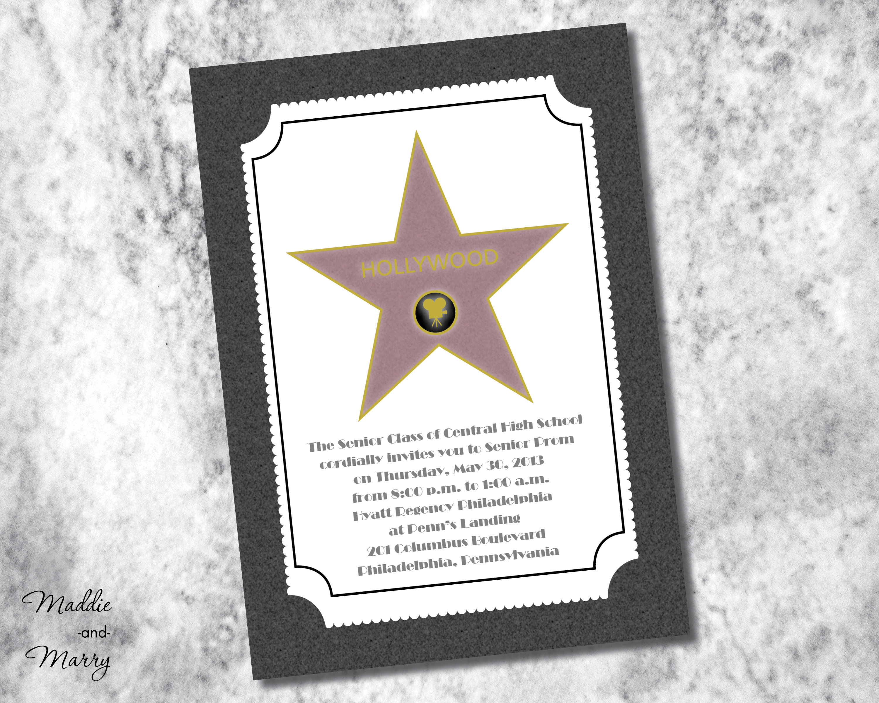 Printable Hollywood Star Walk of Fame Celebrity | Etsy