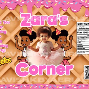 Gracie&#39;s Corner Chip bag, Custom Chip Bags, Custom Birthday Party Favor,Party Favor