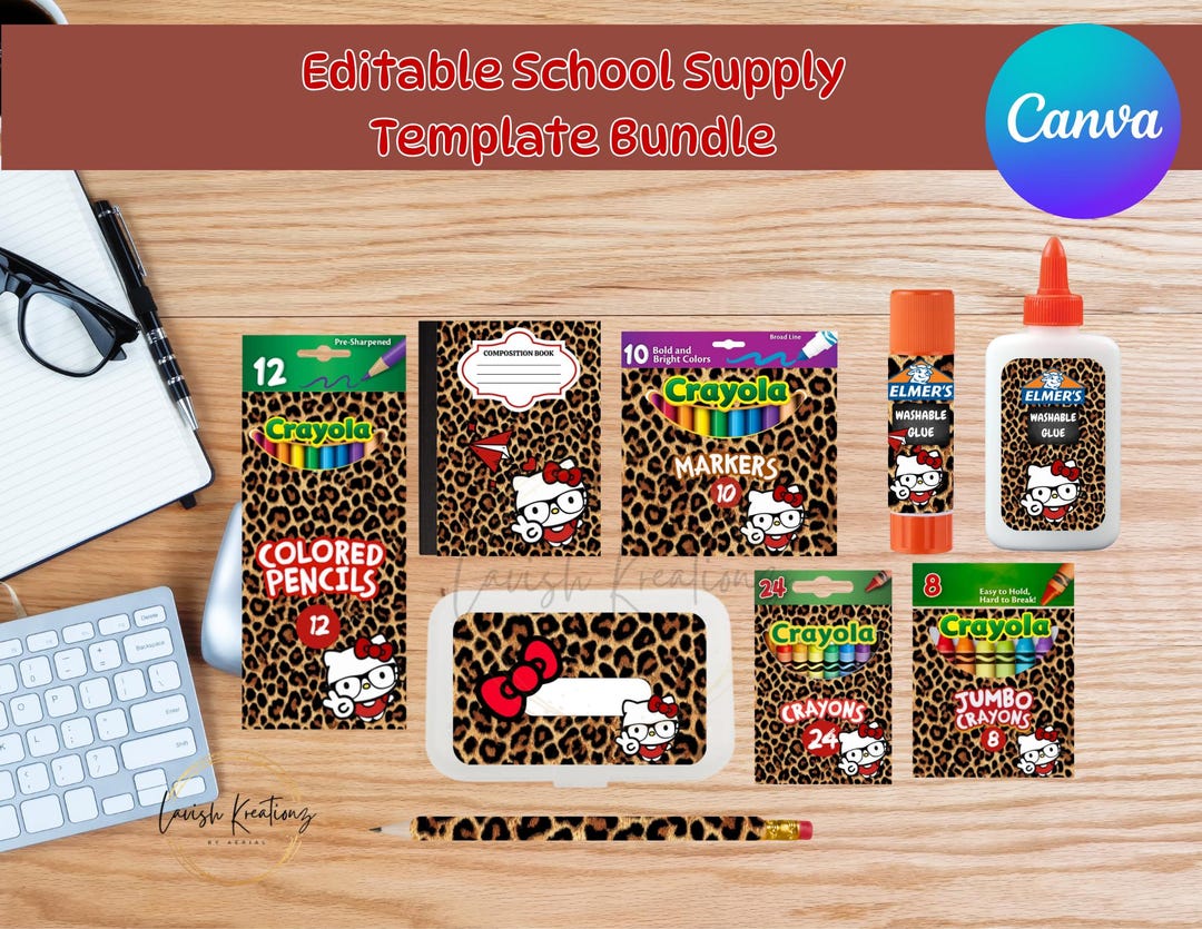Custom Back to School Template Bundle, Instant Download- Canva & Canva ...