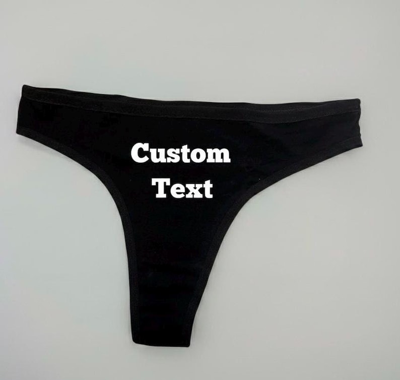 Custom Underwear, Custom Name Thong, Custom Thong, Personalized Underwear image 1